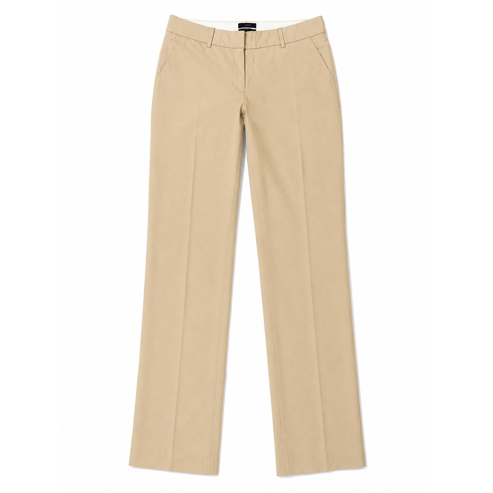 J.Crew Favorite Fit Khaki Straight Leg Dress Pants Women's Size 8 Stretch